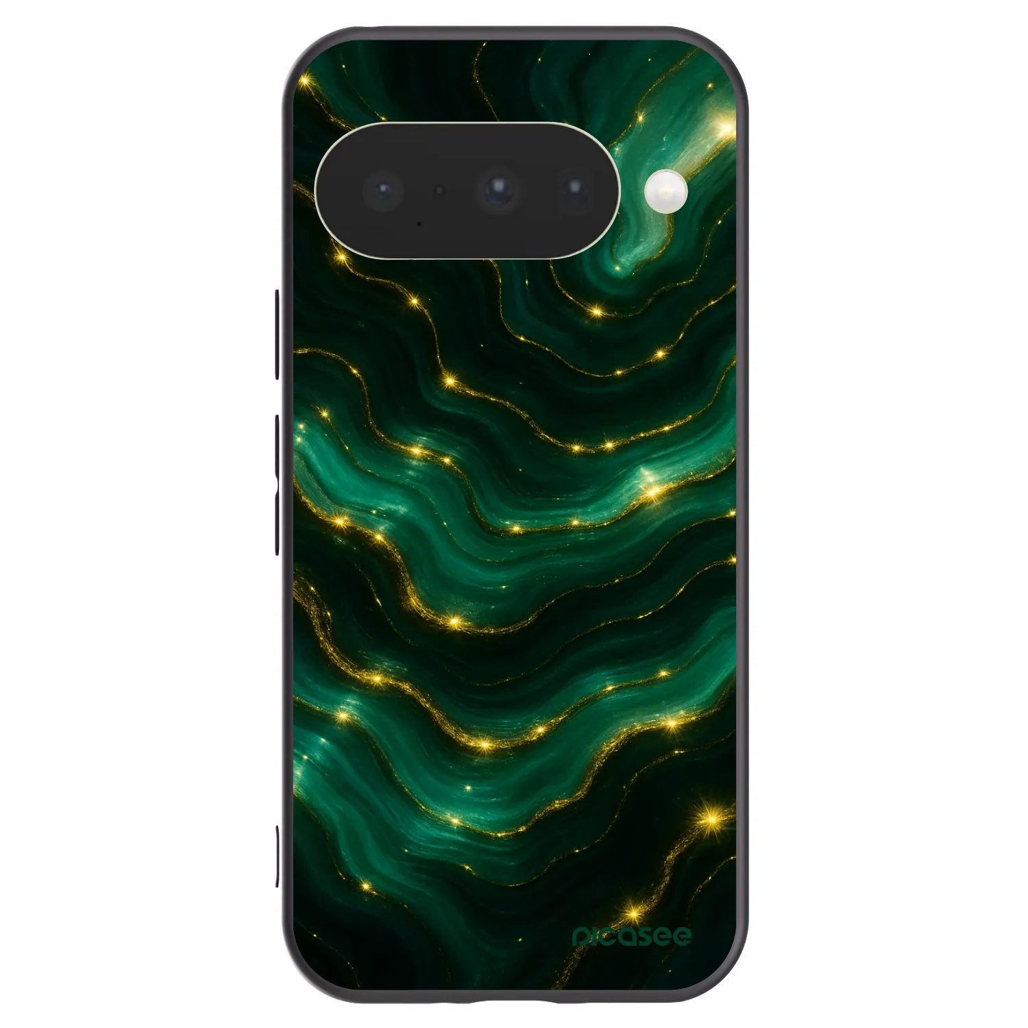Picasee Google Pixel 10 Hülle - Schwarzes Silikon - Emerald