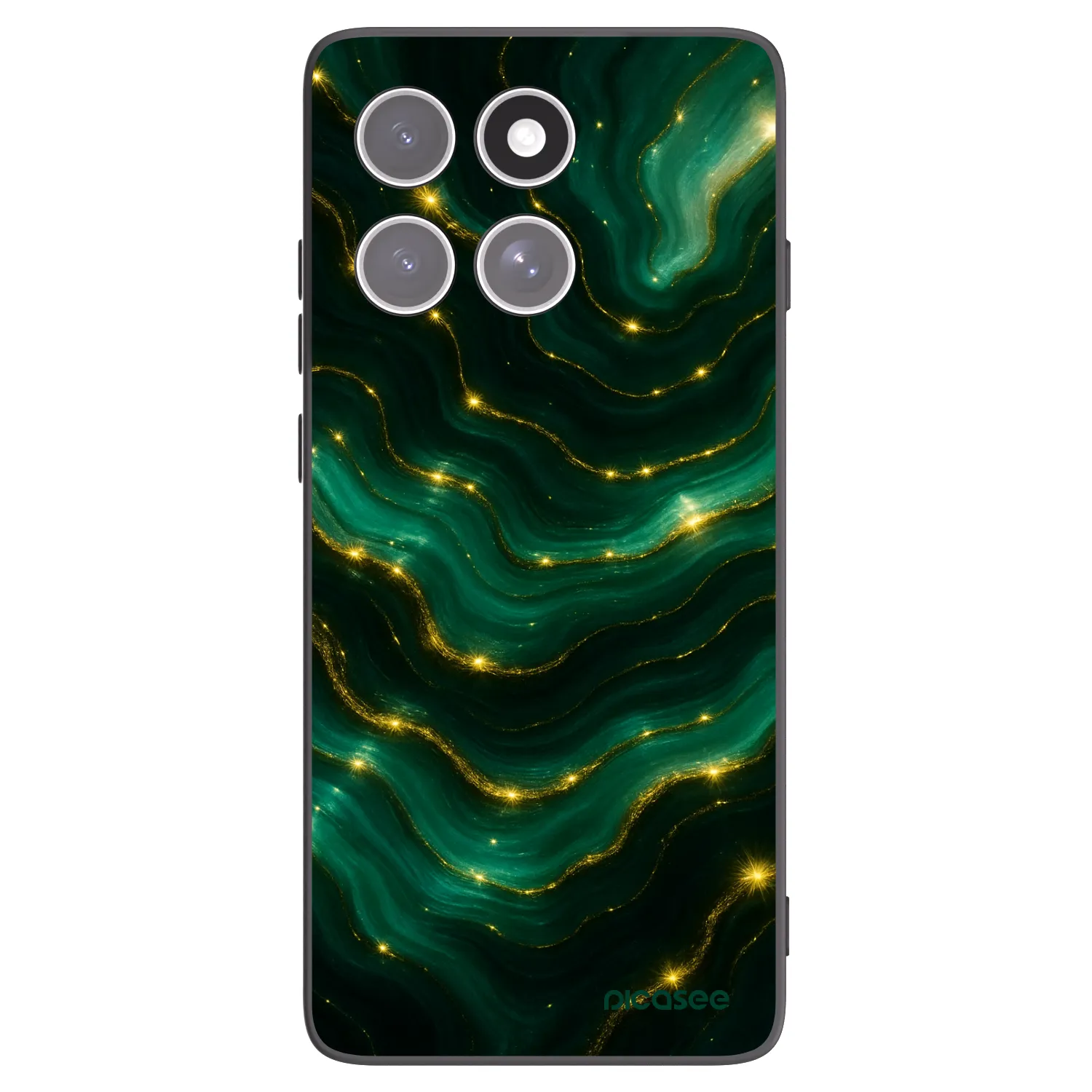 Picasee Motorola Edge 60 Fusion Hülle - Schwarzes Silikon - Emerald