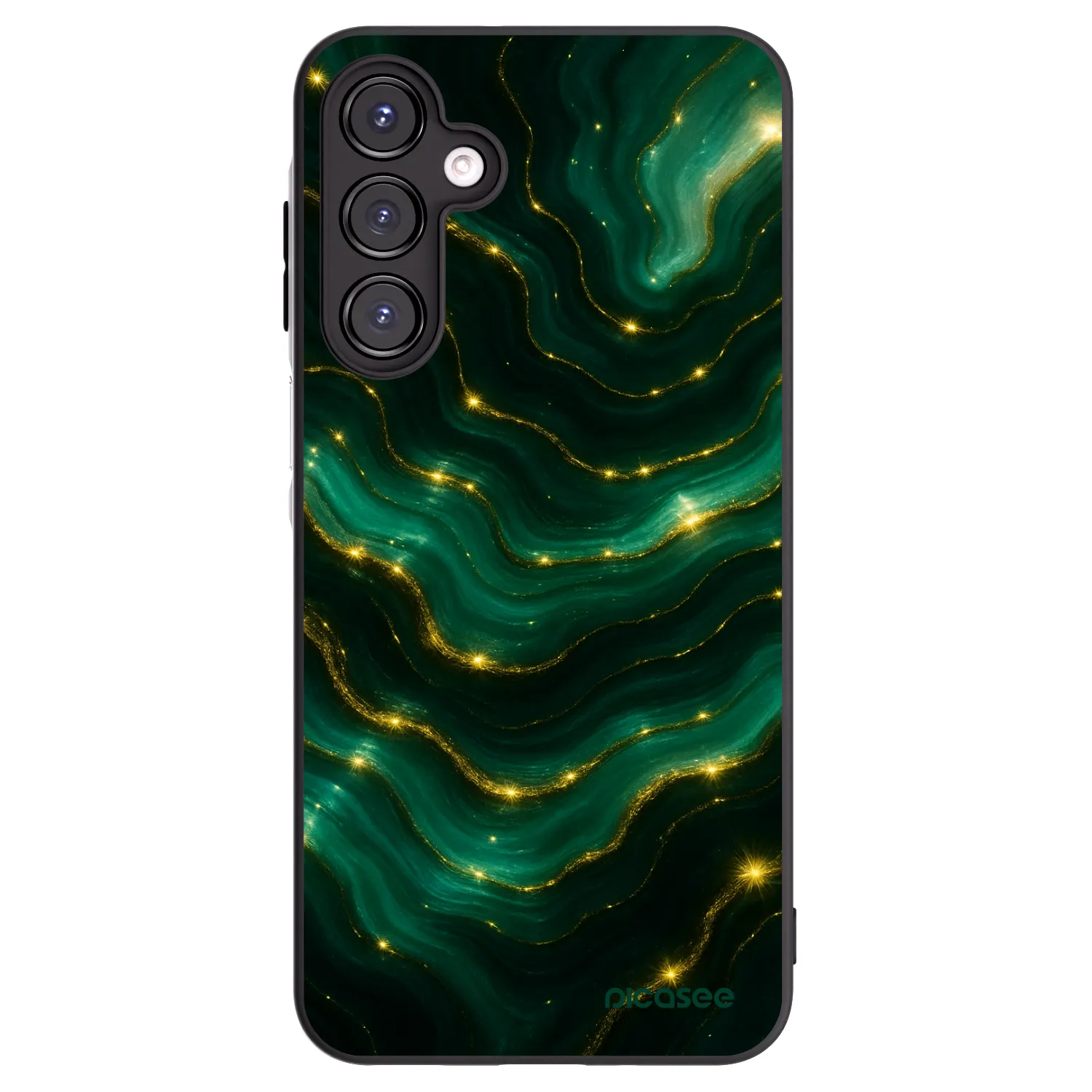 Picasee Samsung Galaxy A16 4G Hülle - Schwarzes Silikon - Emerald