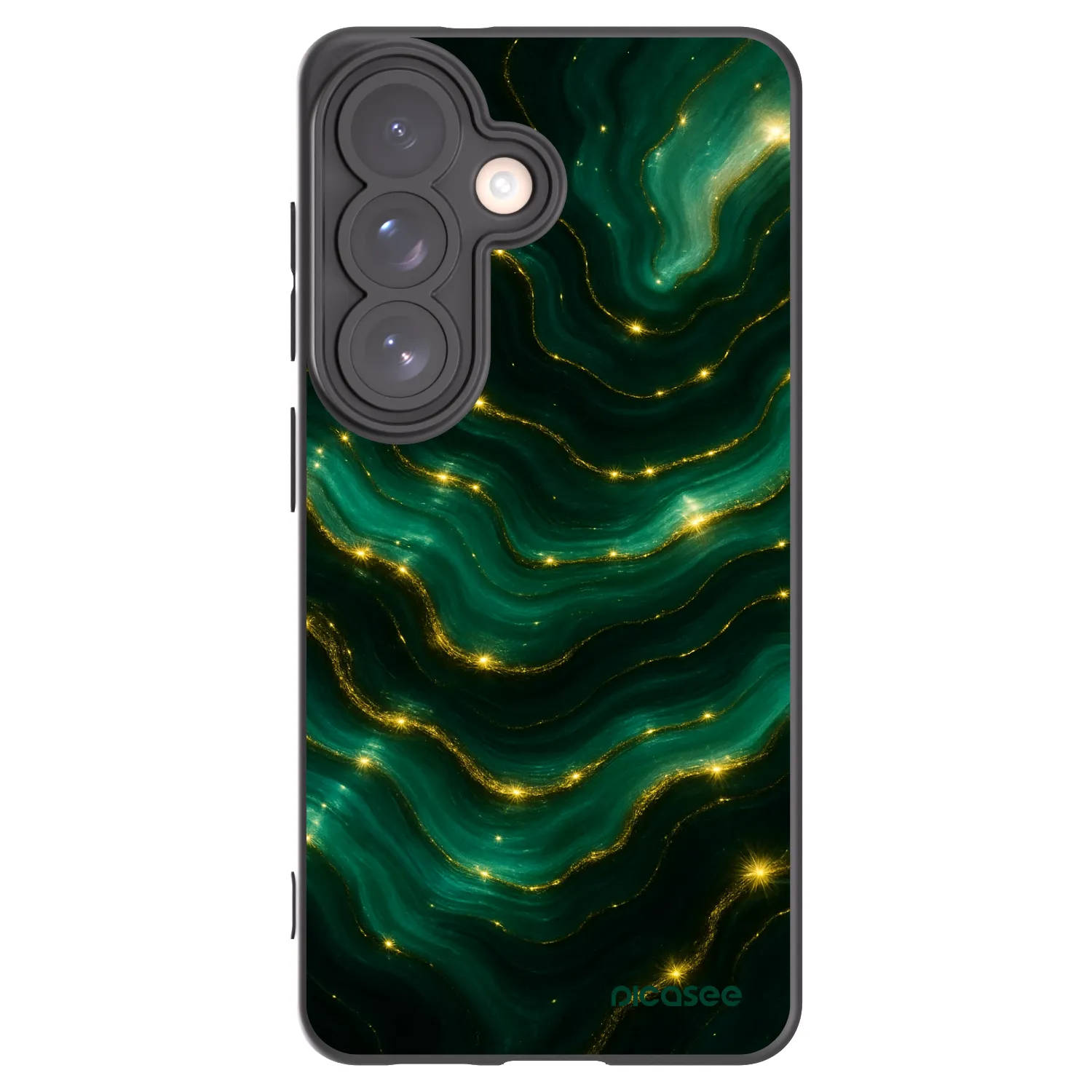 Picasee Samsung Galaxy S26 Hülle - Schwarzes Silikon - Emerald