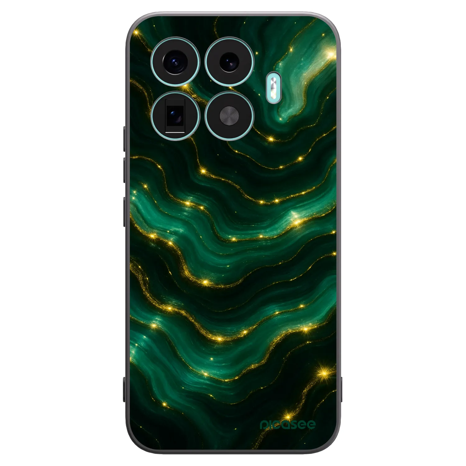Picasee Xiaomi 17T Pro Hülle - Schwarzes Silikon - Emerald