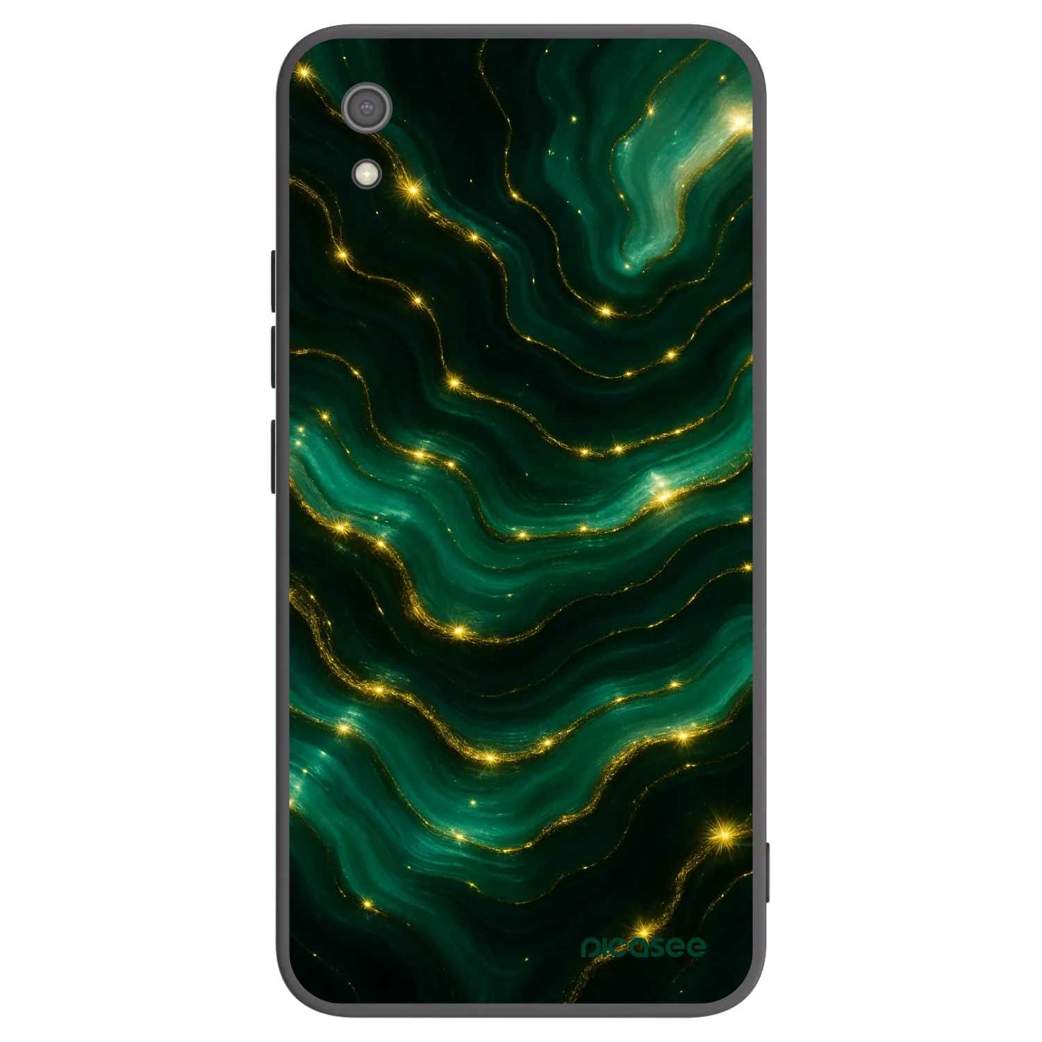 Picasee Xiaomi Redmi 7A Hülle - Schwarzes Silikon - Emerald