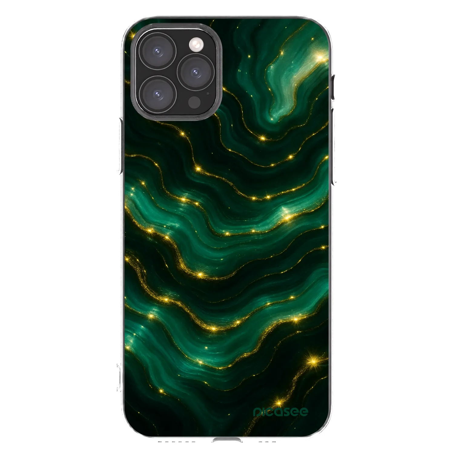 Picasee Apple iPhone 11 Pro Hülle - Transparentes Silikon - Emerald
