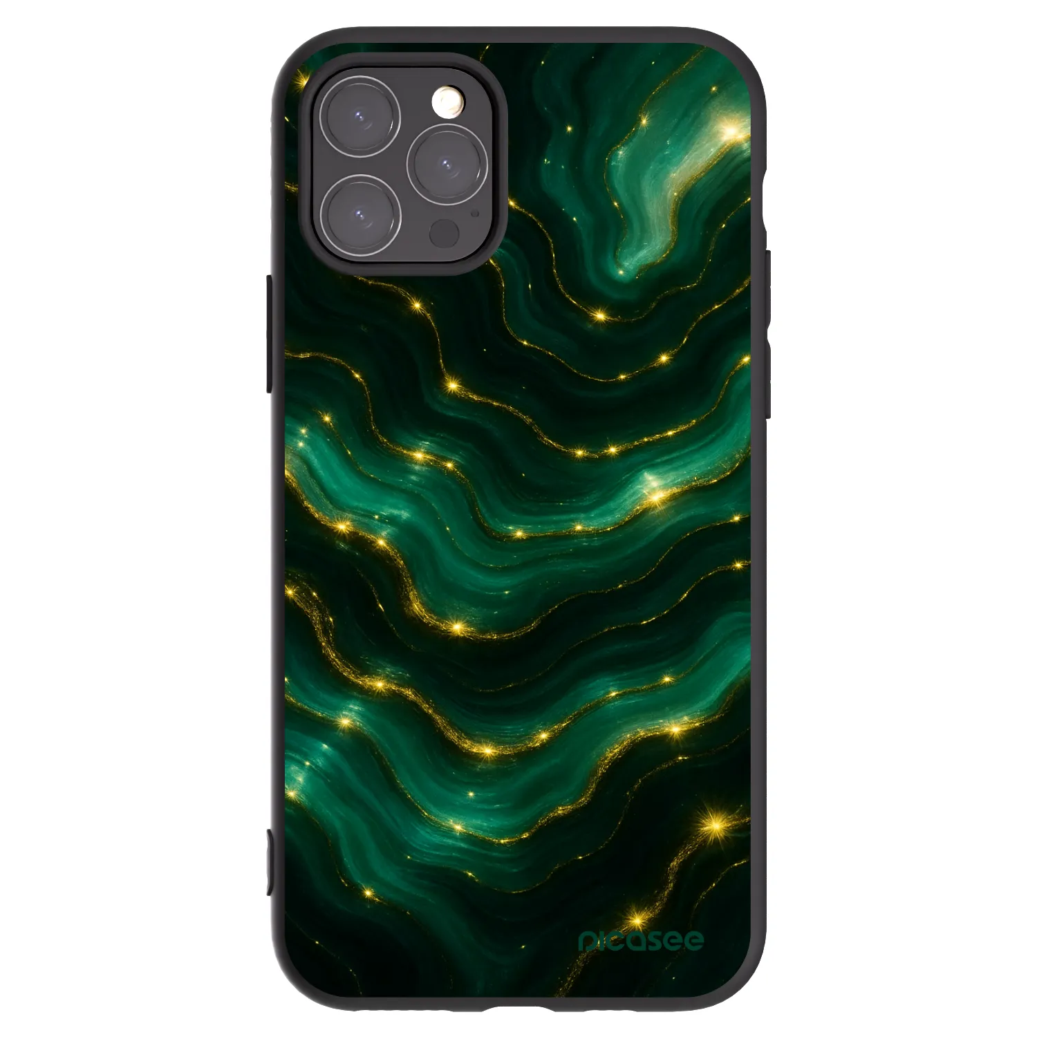 Picasee Apple iPhone 11 Pro Hülle - Schwarzes Silikon - Emerald