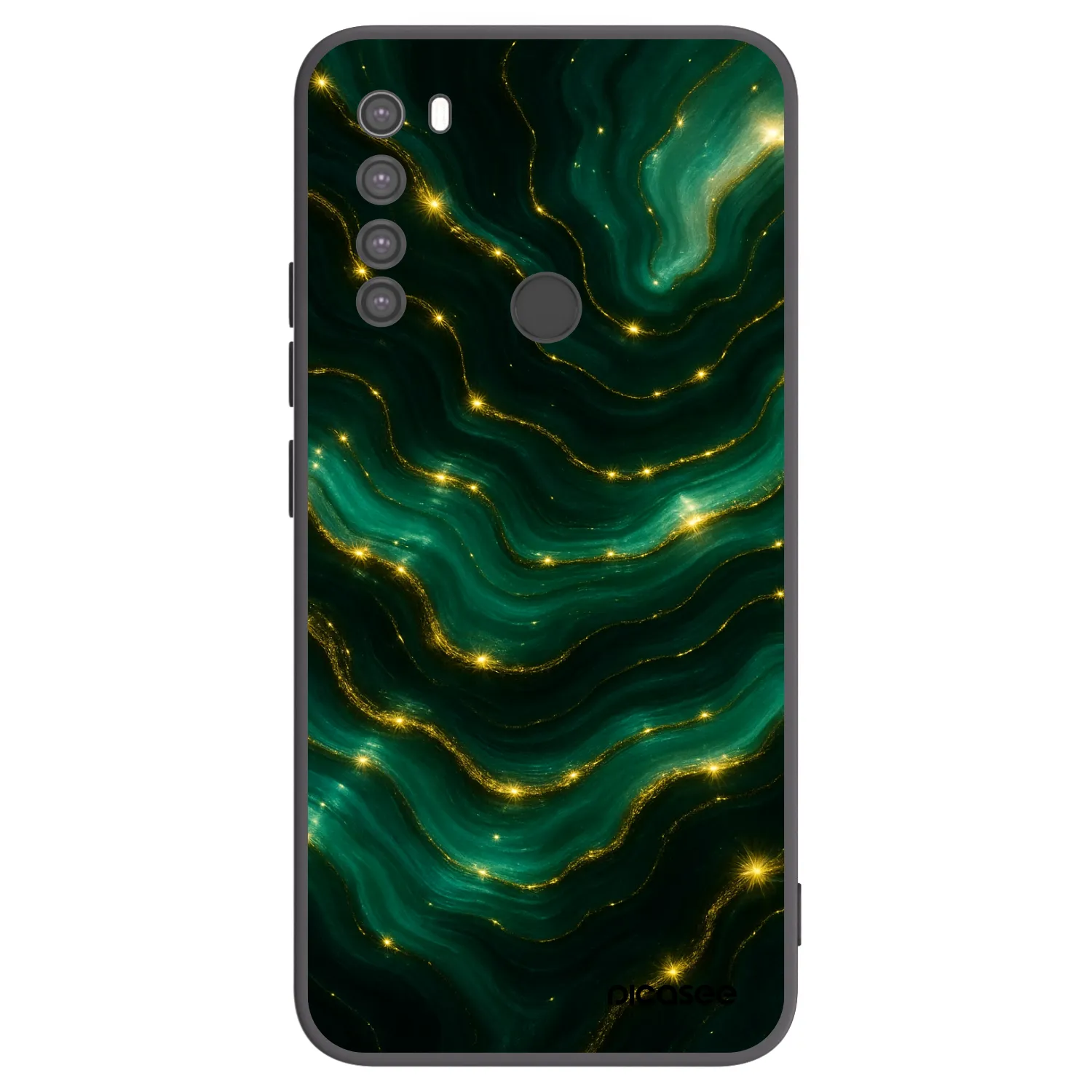 Picasee Xiaomi Redmi Note 8 Hülle - Schwarzes Silikon - Emerald