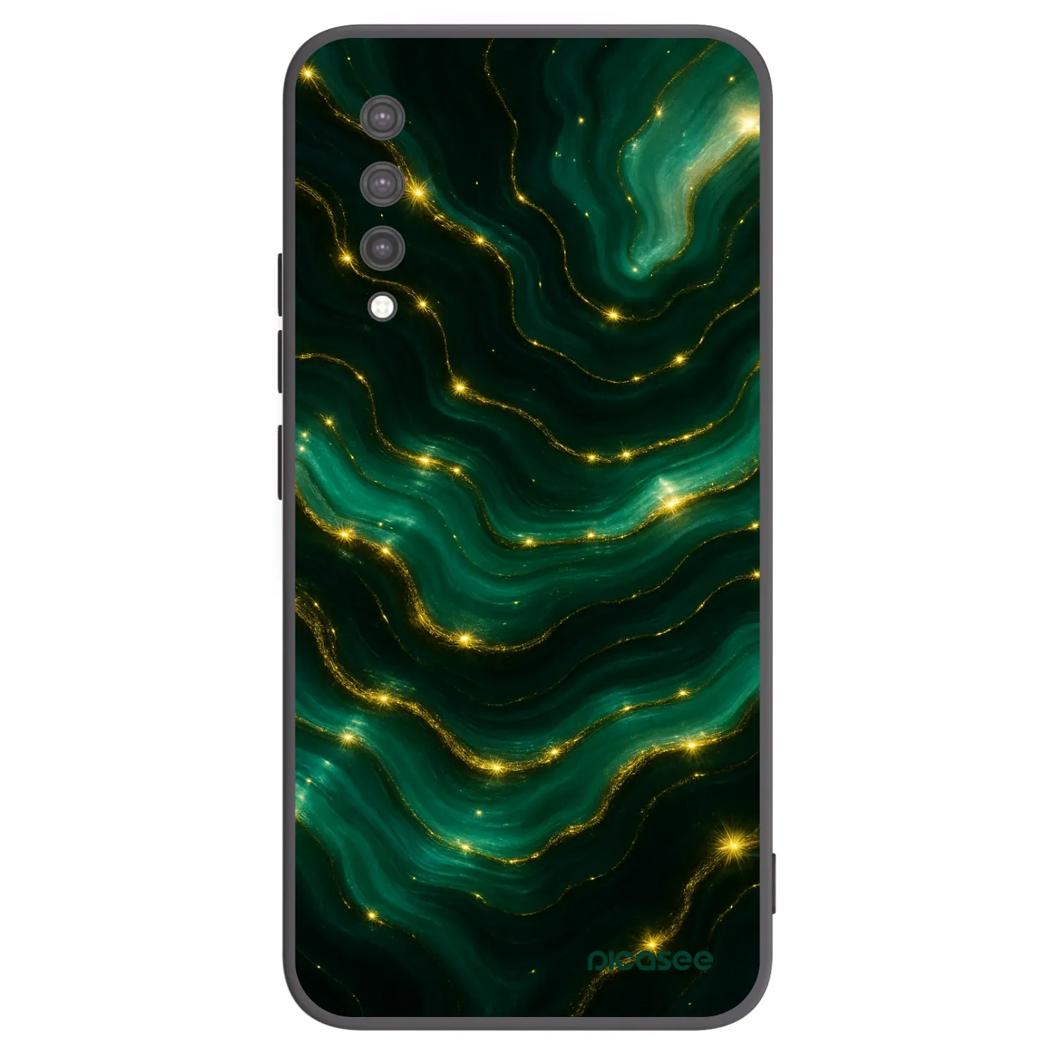 Picasee Xiaomi Mi 9 Lite Hülle - Schwarzes Silikon - Emerald