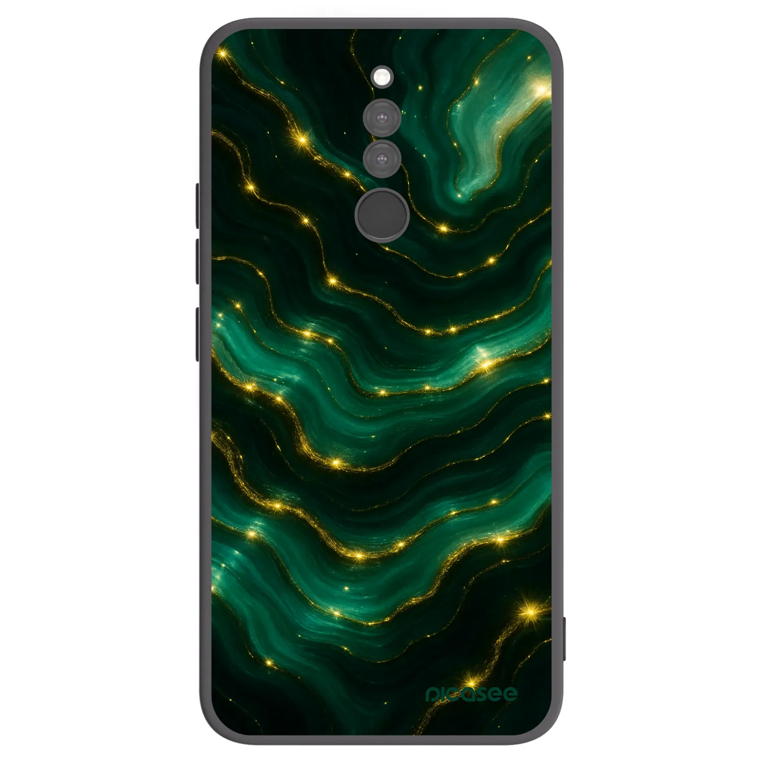 Picasee Xiaomi Redmi 8 Hülle - Schwarzes Silikon - Emerald