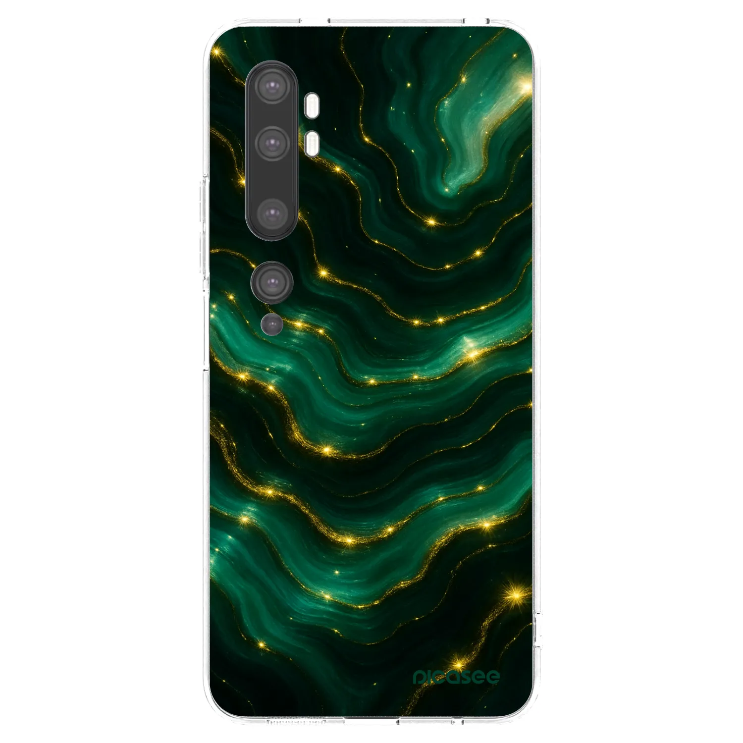 Picasee Xiaomi Mi Note 10 (Pro) Hülle - Transparentes Silikon - Emerald