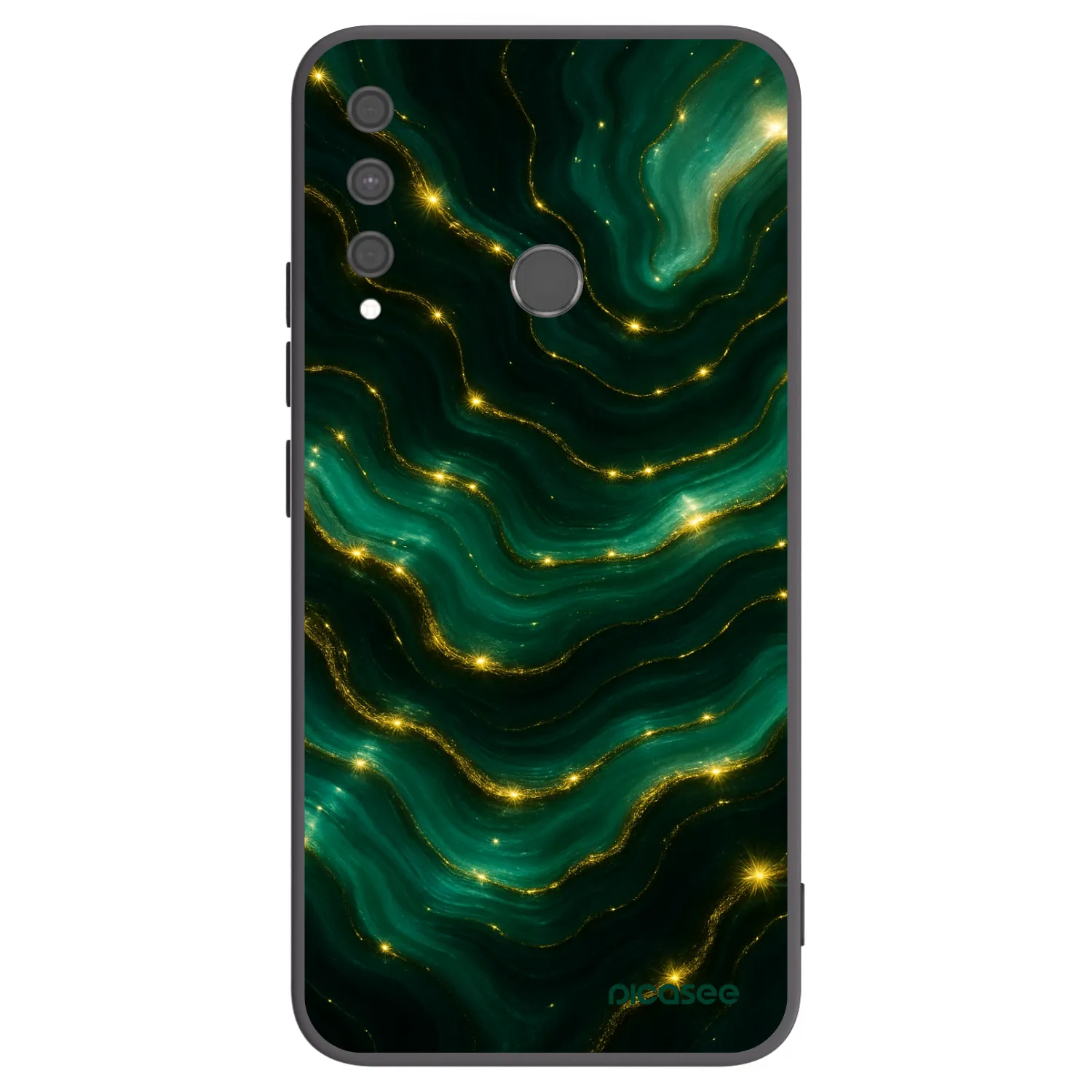 Picasee Huawei P40 Lite E Hülle - Schwarzes Silikon - Emerald