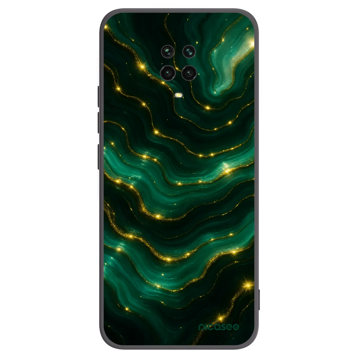 Picasee Xiaomi Redmi Note 9 Pro Hülle - Schwarzes Silikon - Emerald