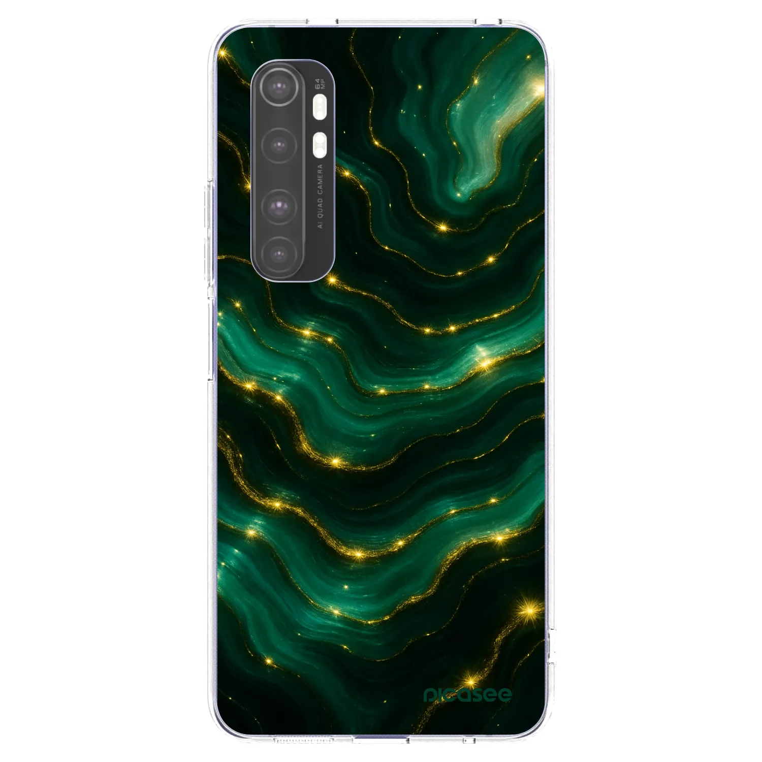 Picasee Xiaomi Mi Note 10 Lite Hülle - Transparentes Silikon - Emerald