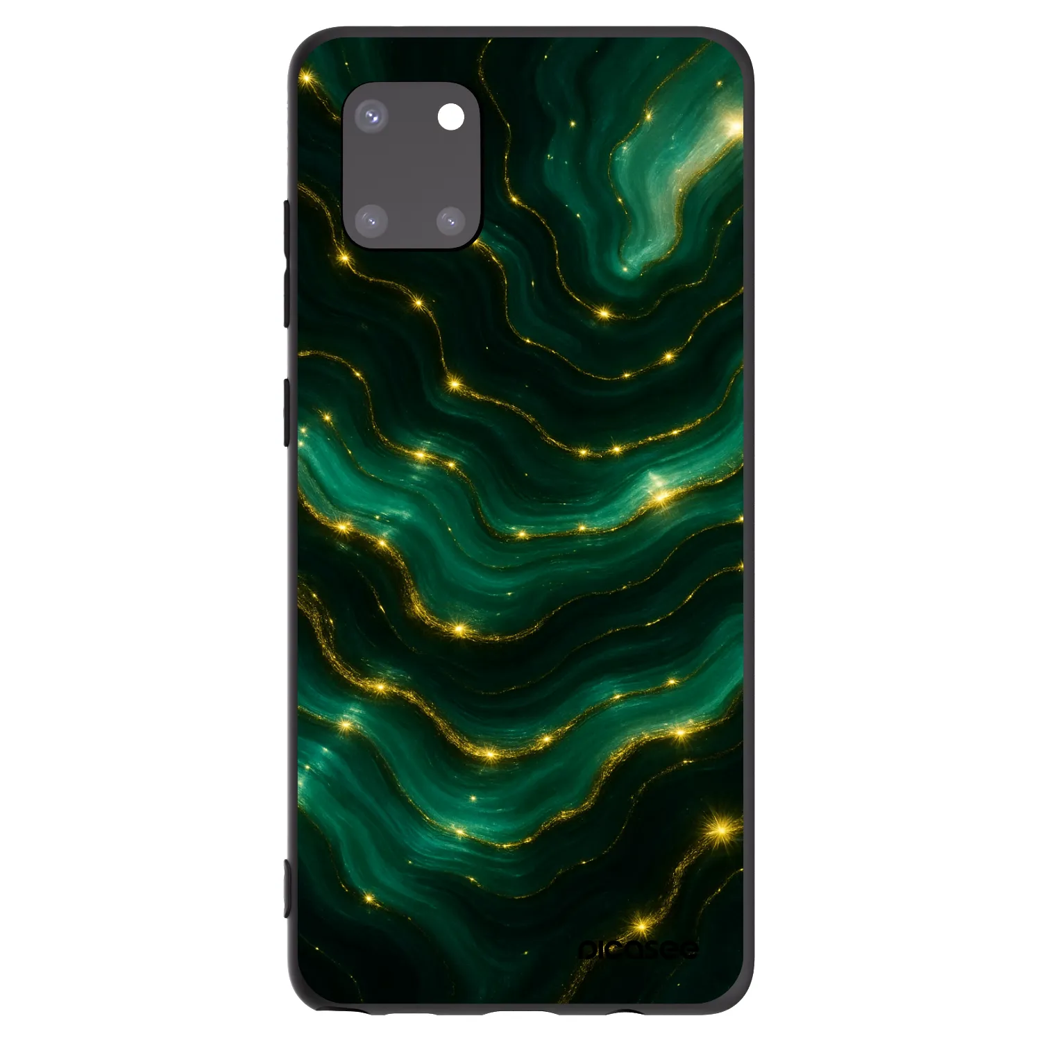 Picasee Samsung Galaxy Note 10 Lite N770F Hülle - Schwarzes Silikon - Emerald