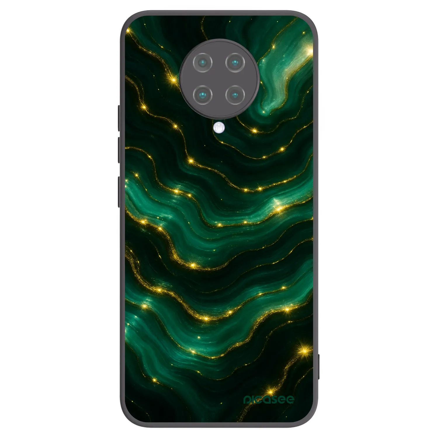 Picasee Xiaomi Poco F2 Pro Hülle - Schwarzes Silikon - Emerald