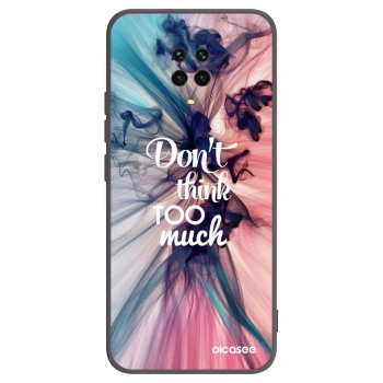 Picasee Xiaomi Redmi Note 9 Pro Hülle - Schwarzes Silikon - Don't think TOO much