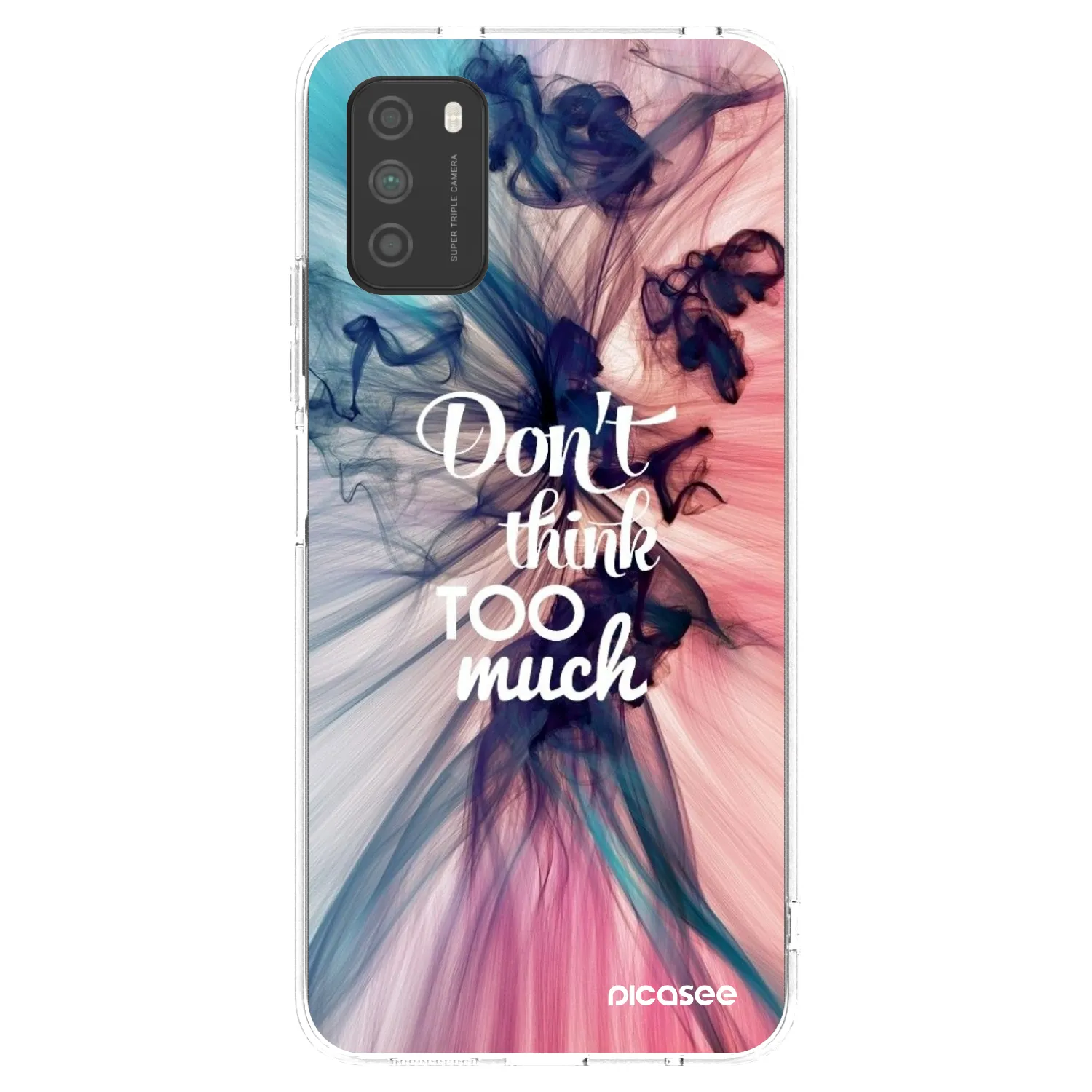Picasee Xiaomi Poco M3 Hülle - Transparentes Silikon - Don't think TOO much