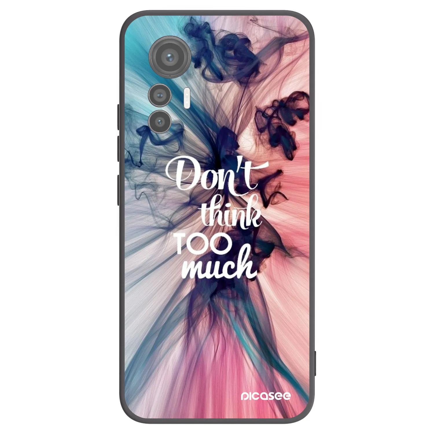 Picasee Xiaomi 12 Lite Hülle - Schwarzes Silikon - Don't think TOO much