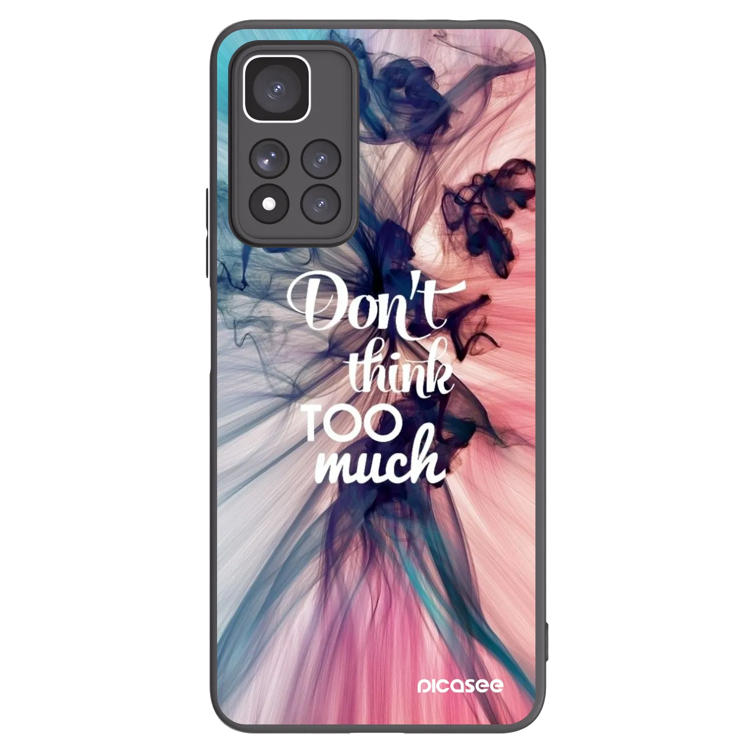 Picasee Xiaomi Redmi Note 11 Pro+ 5G Hülle - Schwarzes Silikon - Don't think TOO much