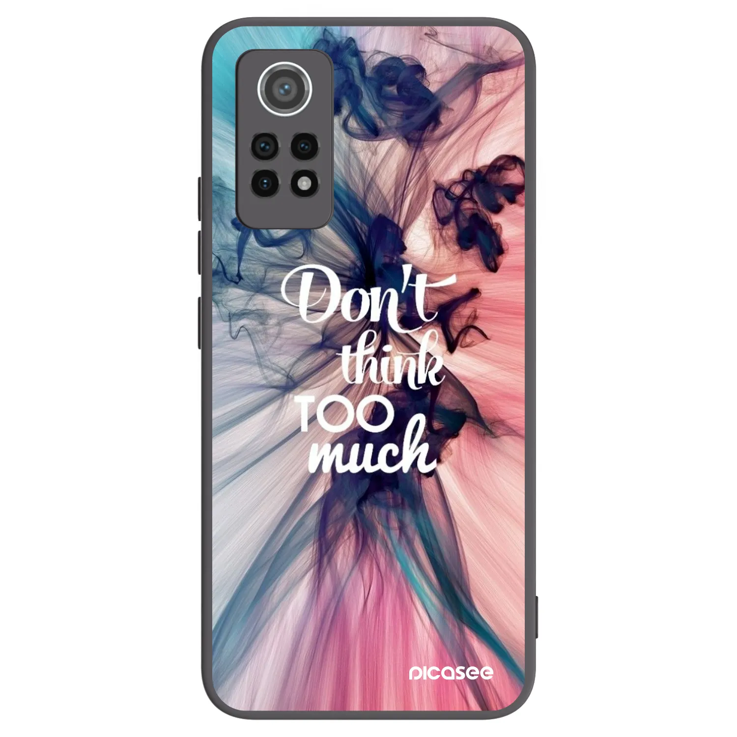 Picasee Xiaomi Redmi Note 12 Pro 4G Hülle - Schwarzes Silikon - Don't think TOO much