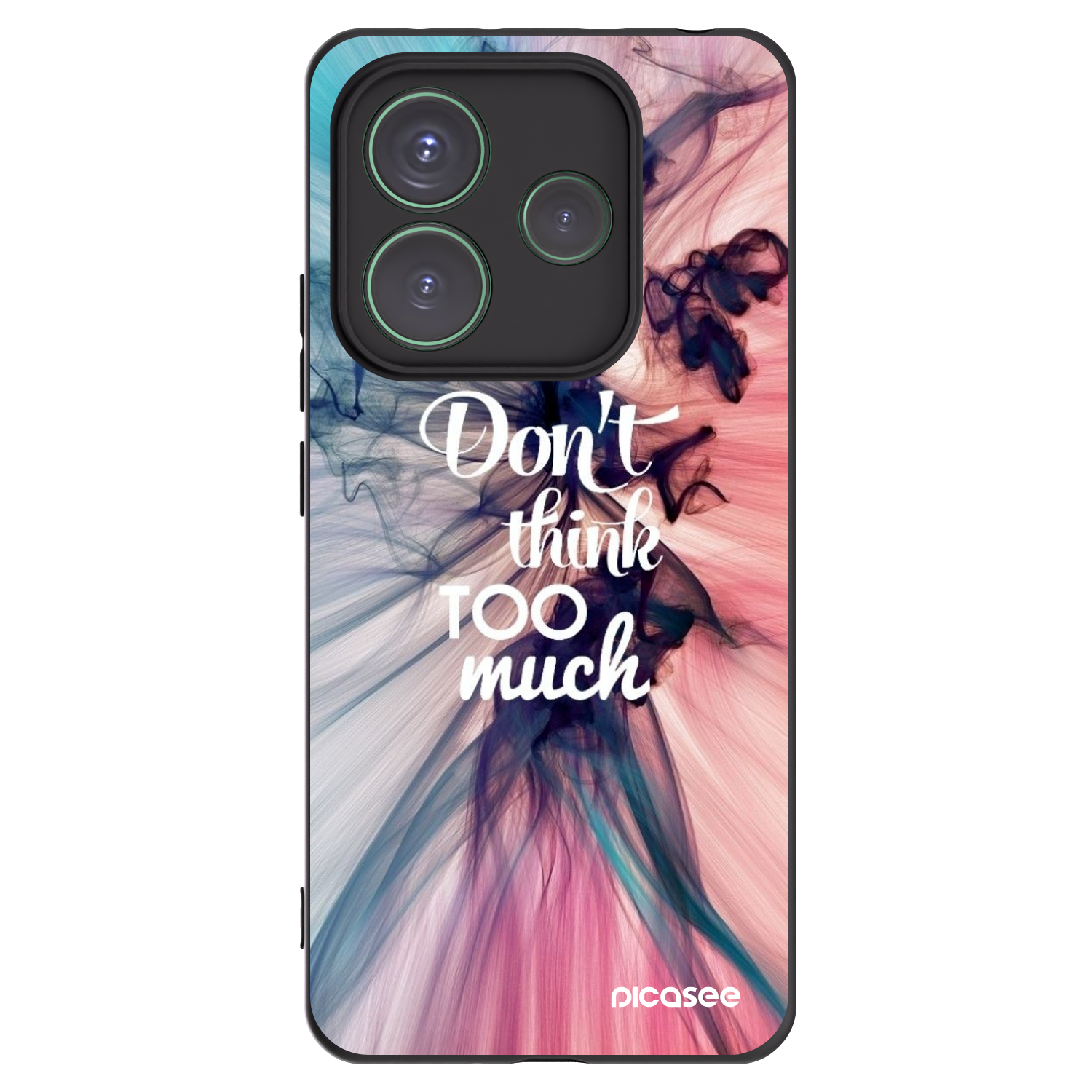 Picasee Xiaomi Redmi Note 14 5G Hülle - Schwarzes Silikon - Don't think TOO much