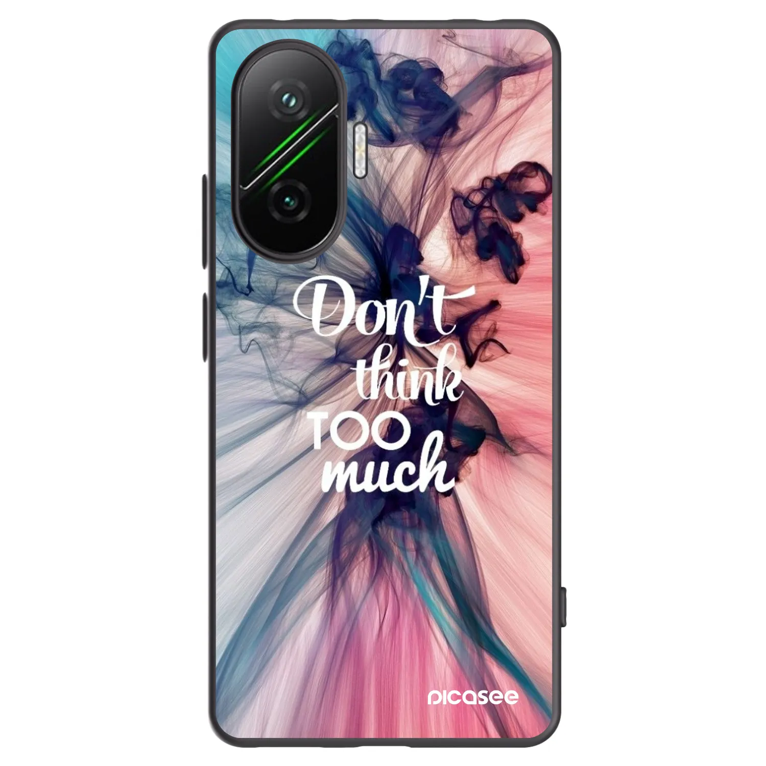 Picasee Xiaomi Poco F7 5G Hülle - Schwarzes Silikon - Don't think TOO much