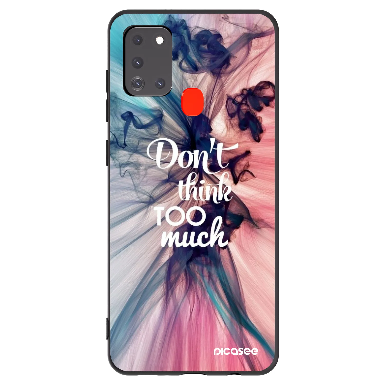 Picasee Samsung Galaxy A21s Hülle - Schwarzes Silikon - Don't think TOO much