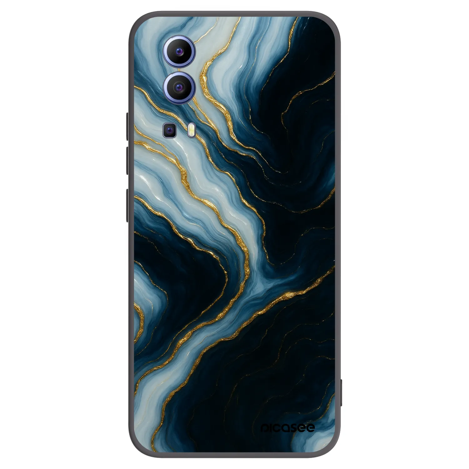 Picasee Vivo Y52 5G Hülle - Schwarzes Silikon - Luna