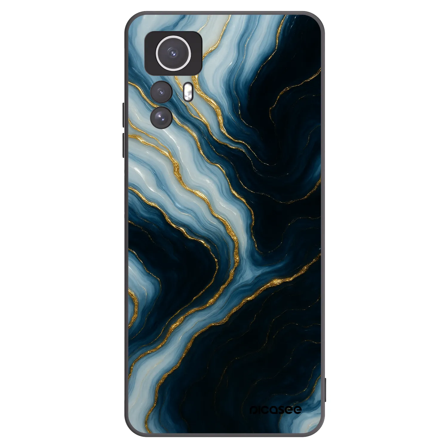 Picasee Xiaomi Redmi Note 12S Hülle - Schwarzes Silikon - Luna