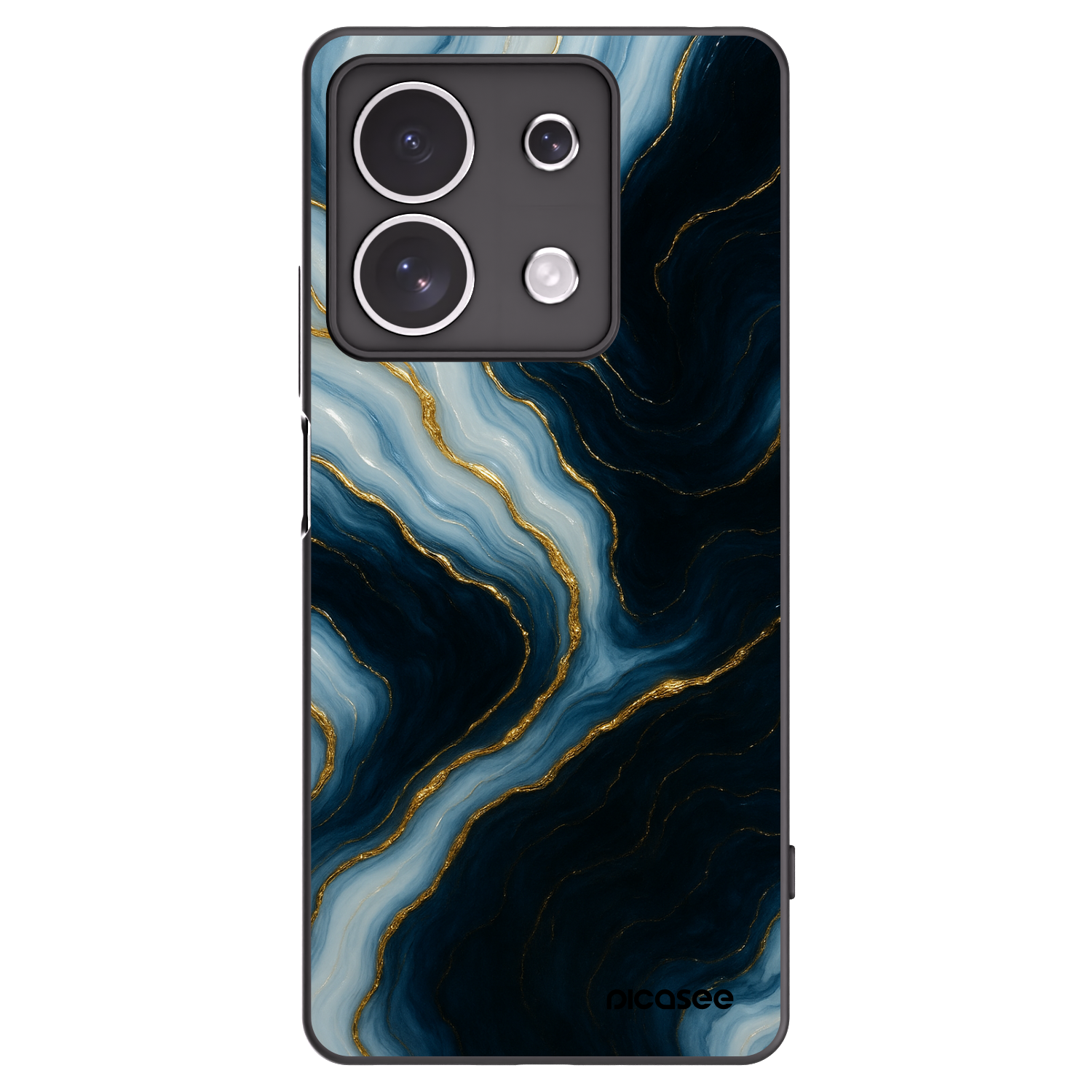 Picasee Xiaomi Redmi Note 13 4G Hülle - Schwarzes Silikon - Luna
