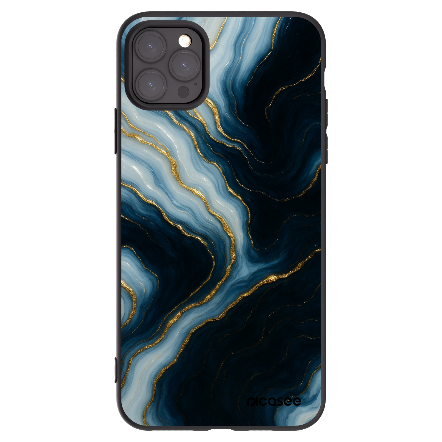 Picasee Apple iPhone 11 Pro Max Hülle - Schwarzes Silikon - Luna