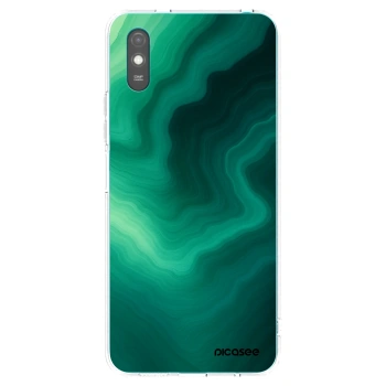 Picasee Xiaomi Redmi 9A Hülle - Transparentes Silikon - Malachite