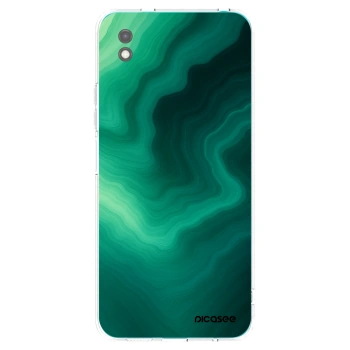 Picasee Xiaomi Redmi 9A Hülle - Schwarzes Silikon - Malachite