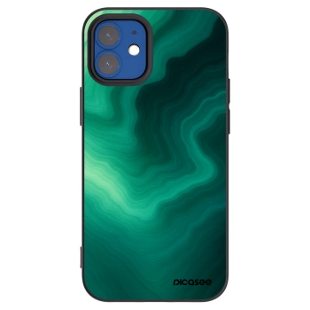 Picasee Apple iPhone 12 mini Hülle - Schwarzes Silikon - Malachite