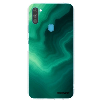 Picasee Samsung Galaxy M11 Hülle - Transparentes Silikon - Malachite