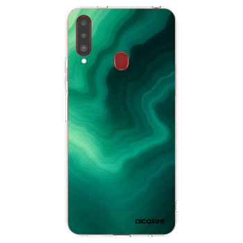 Picasee Samsung Galaxy A20s Hülle - Transparentes Silikon - Malachite