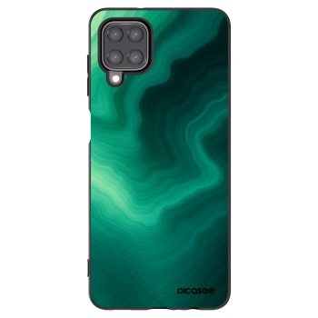 Picasee Samsung Galaxy A12 A125F Hülle - Schwarzes Silikon - Malachite