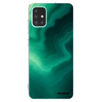 Picasee Samsung Galaxy M31s Hülle - Transparentes Silikon - Malachite