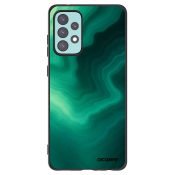 Picasee Samsung Galaxy A72 A725F Hülle - Schwarzes Silikon - Malachite
