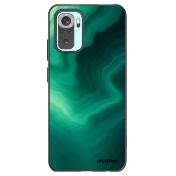 Picasee Xiaomi Redmi Note 10 Pro Hülle - Schwarzes Silikon - Malachite