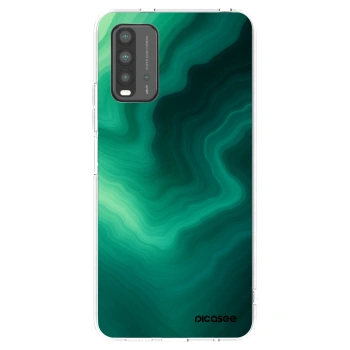 Picasee Xiaomi Redmi 9T Hülle - Schwarzes Silikon - Malachite
