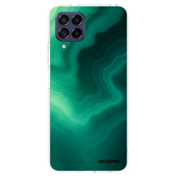 Picasee Samsung Galaxy M53 5G Hülle - Transparentes Silikon - Malachite