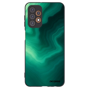 Picasee Samsung Galaxy A23 A236B 5G Hülle - Schwarzes Silikon - Malachite