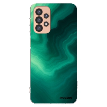 Picasee Samsung Galaxy A23 A236B 5G Hülle - Transparentes Silikon - Malachite
