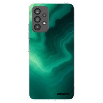 Picasee Samsung Galaxy A73 5G Hülle - Transparentes Silikon - Malachite