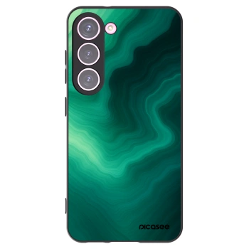 Picasee Samsung Galaxy S23 5G Hülle - Schwarzes Silikon - Malachite