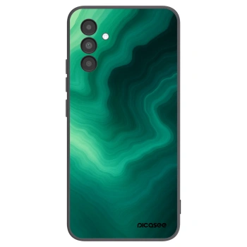 Picasee Samsung Galaxy A04s A047F Hülle - Schwarzes Silikon - Malachite