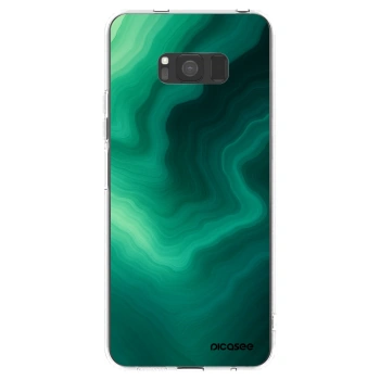 Picasee Samsung Galaxy S8 G950F Hülle - Transparentes Silikon - Malachite