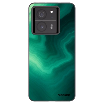 Picasee Xiaomi 13T Pro Hülle - Schwarzes Silikon - Malachite