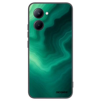Picasee Realme C33 (2023) Hülle - Schwarzes Silikon - Malachite