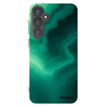 Picasee Samsung Galaxy S23 FE S711B Hülle - Transparentes Silikon - Malachite