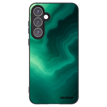 Picasee Samsung Galaxy A55 5G A556B Hülle - Schwarzes Silikon - Malachite